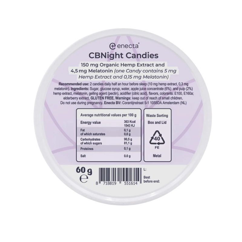 Gummies CBD + CBN + Melatonine "Sleep" Mixed Fruit x30 - Enecta