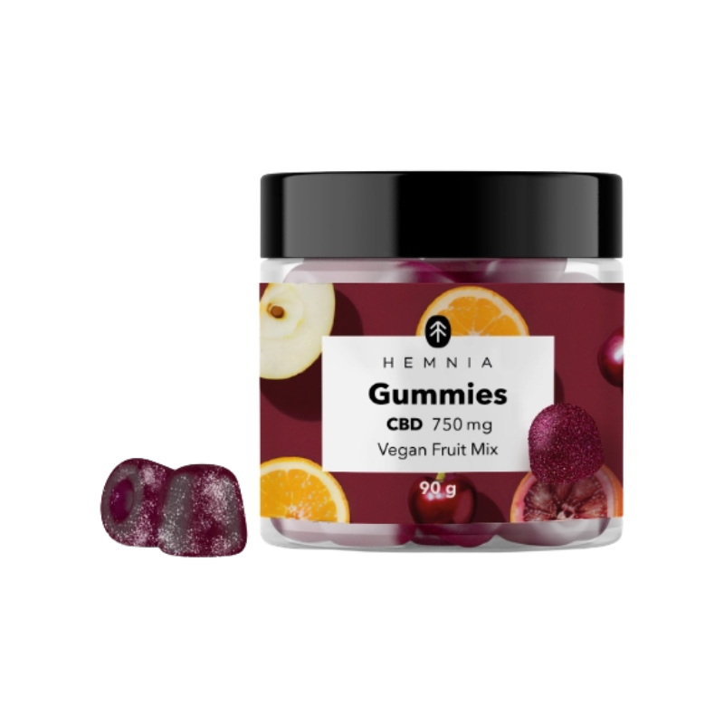 Gummies CBD 750mg "Vegan Fruit Mix" x30 - Hemnia