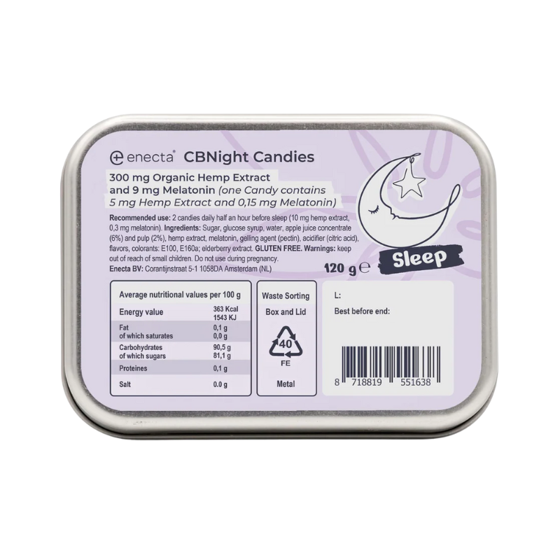 Gummies CBD + CBN + Melatonine "Sleep" Mixed Fruit x30 - Enecta