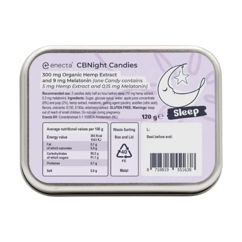 Gummies CBD + CBN + Melatonine "Sleep" Mixed Fruit x30 - Enecta
