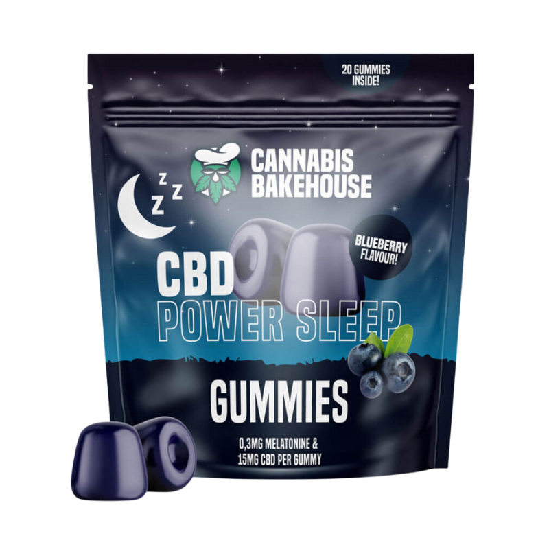 Gummies CBD 15mg + Melatonine 0,3mg "Power Sleep" Blueberry