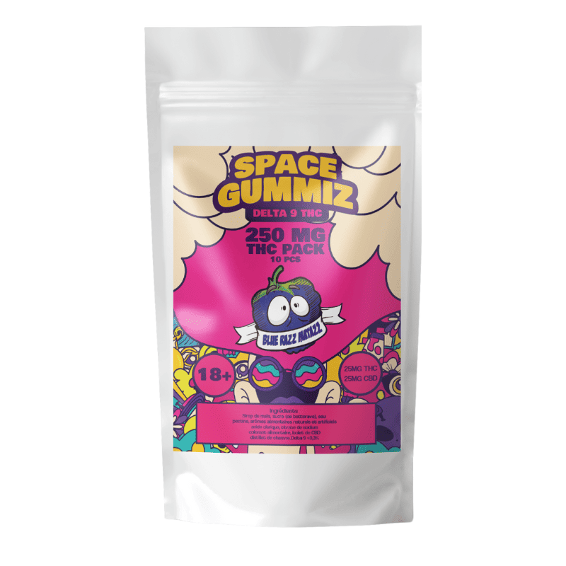 Gummies THC Delta 9 Space Gummiz (x10 )D9 THC 25mg & CBD 25mg