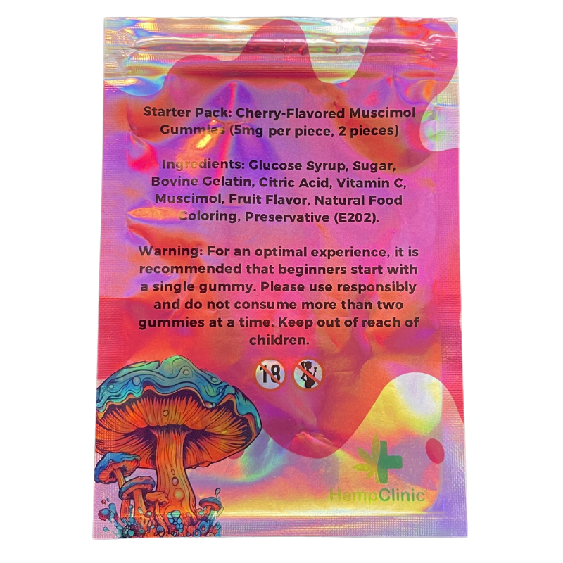 Magic mushrooms gummies x2 (5mg muscimol/gummy)