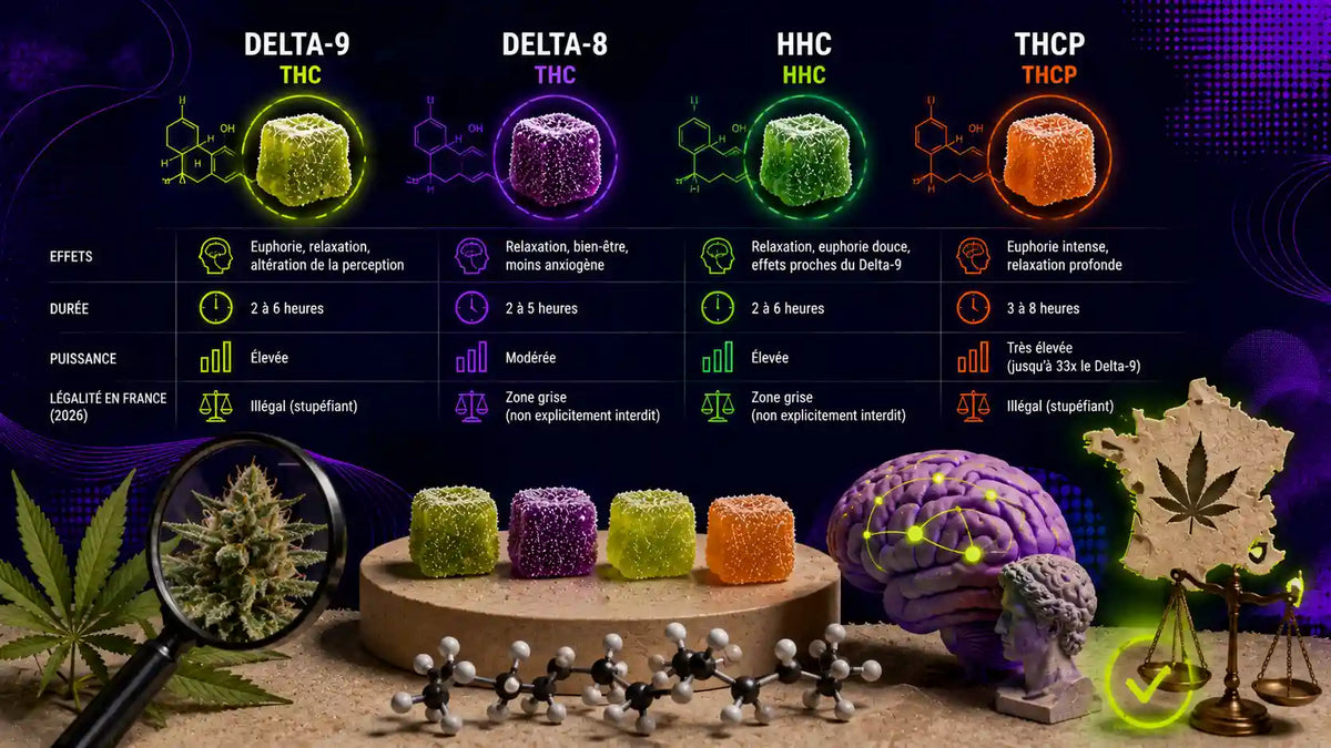 THC, CBD, CBN, CBG9 : quelle molécule agit sur quoi, et pourquoi
