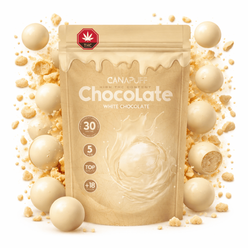 Chocolats 30 mg Blanc - Canapuff