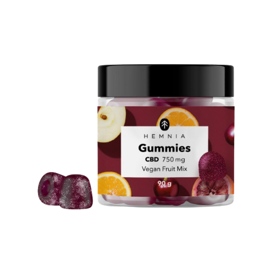 Gummies CBD 750mg "Vegan Fruit Mix" x30 - Hemnia