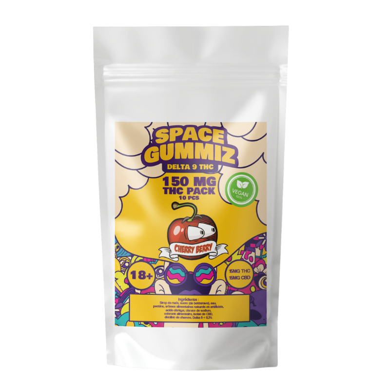 Gummies THC Delta 9 Space Gummiz Pack (x10) D9 THC 15mg & CBD 15mg