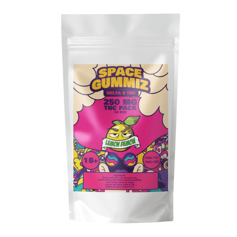 Gummies THC Delta 9 Space Gummiz (x10 )D9 THC 25mg & CBD 25mg