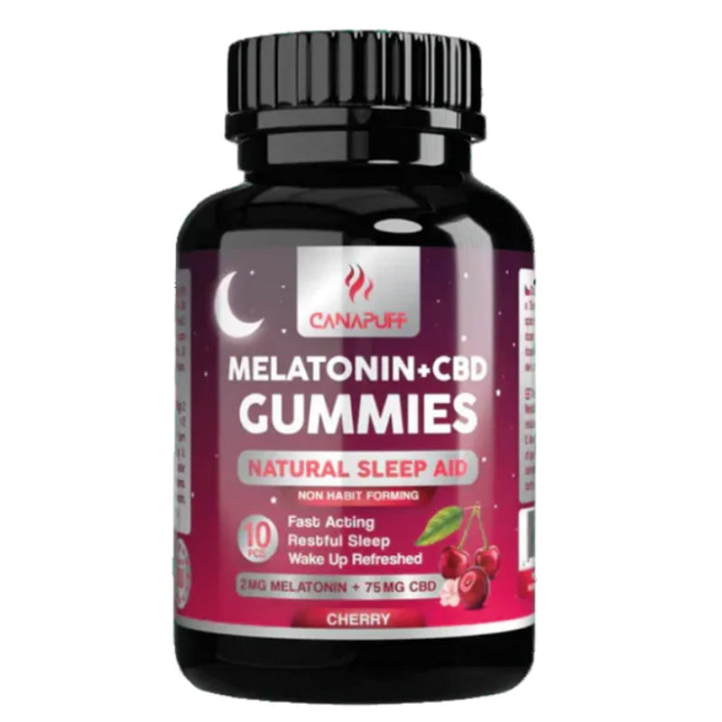 Gummies mélatonine 2mg + CBD 75mg Cerise  – Canapuff