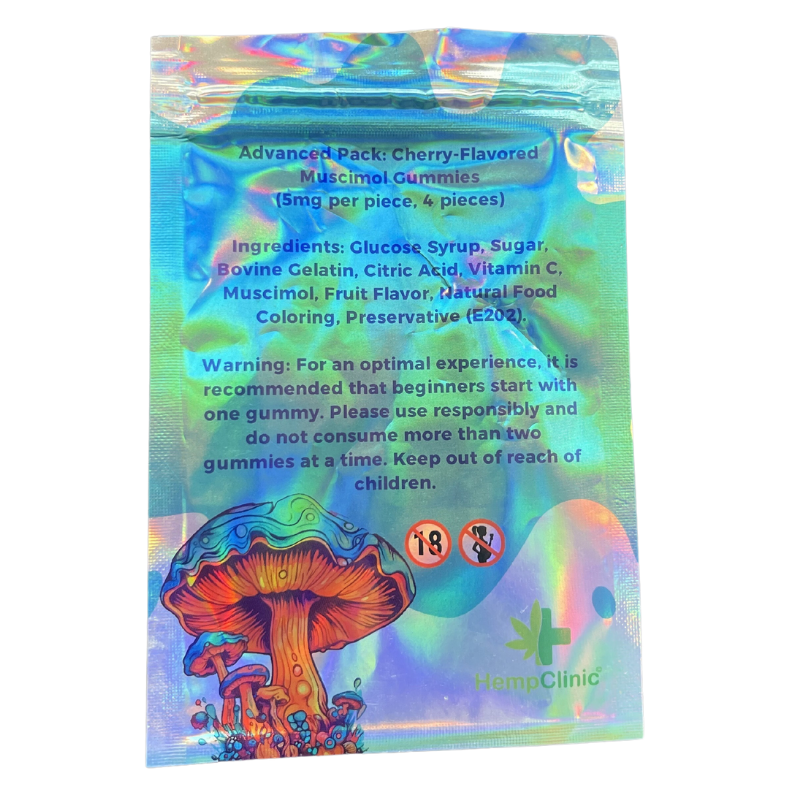 Magic mushrooms gummies x4 (5mg muscimol/gummy)
