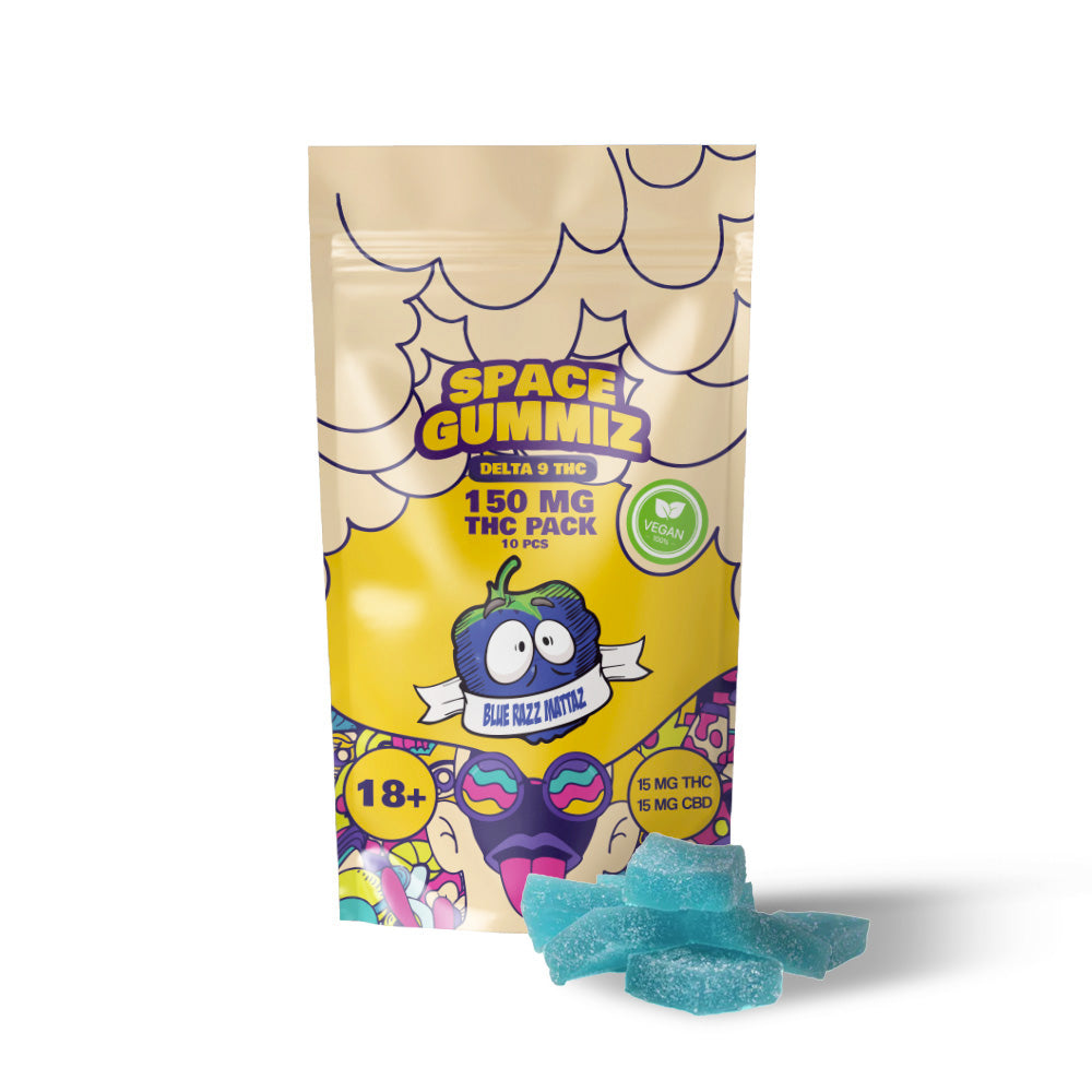 Gummies THC Delta 9 Space Gummiz Pack (x10) D9 THC 15mg & CBD 15mg