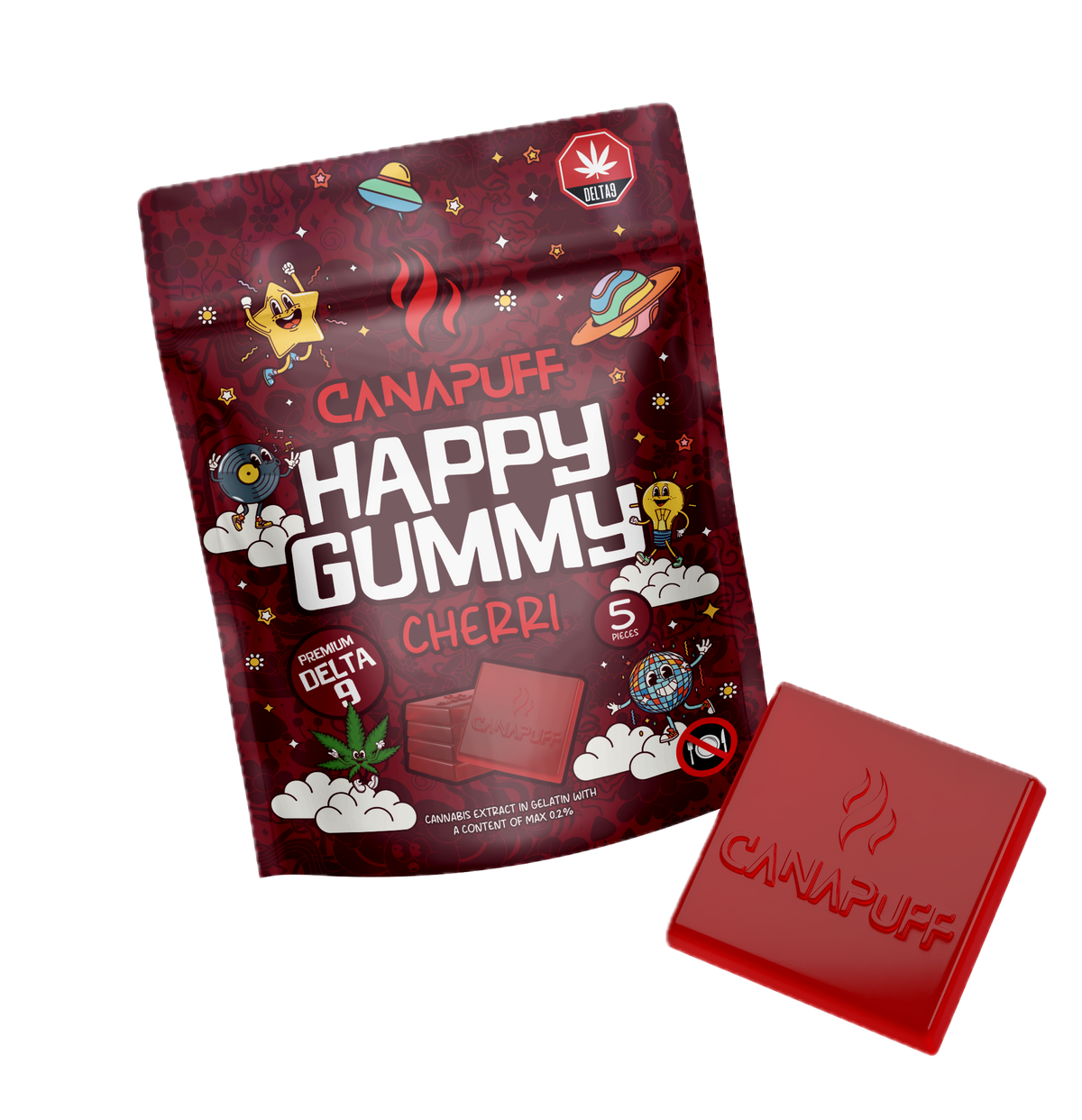 Gummies THC Delta 9 Cerise x5 Canapuff