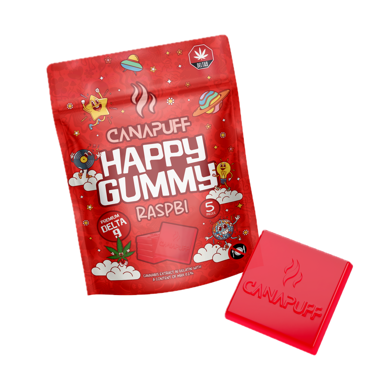 Gummies THC Delta 9 Framboise x5 Canapuff