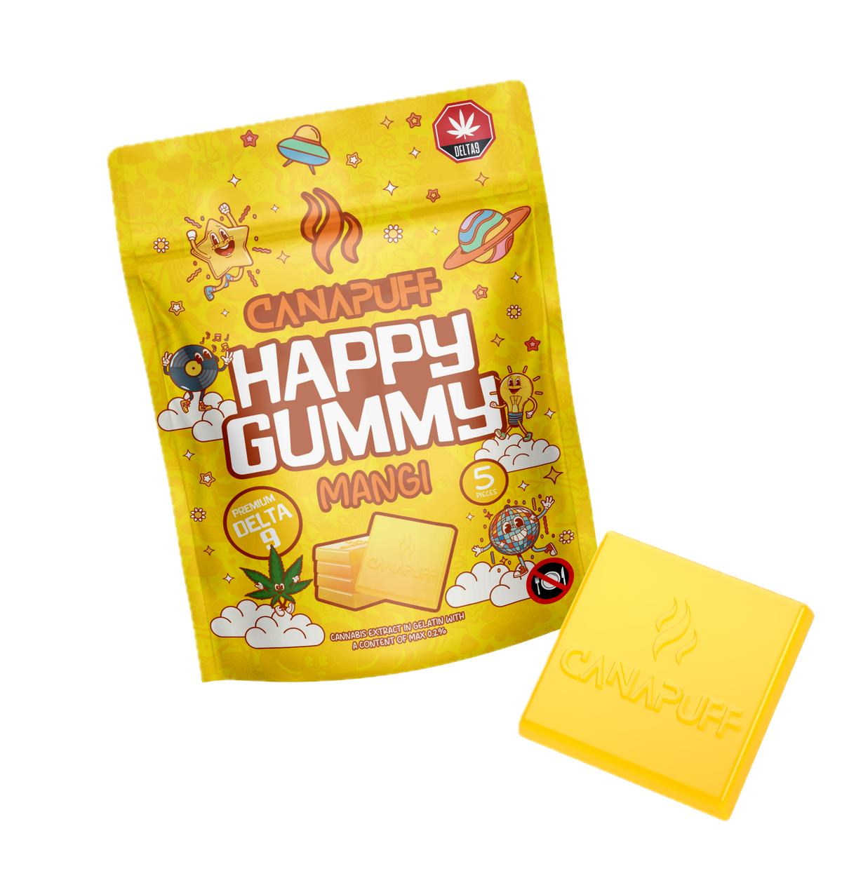 Gummies THC Delta 9 Mangue x5 Canapuff