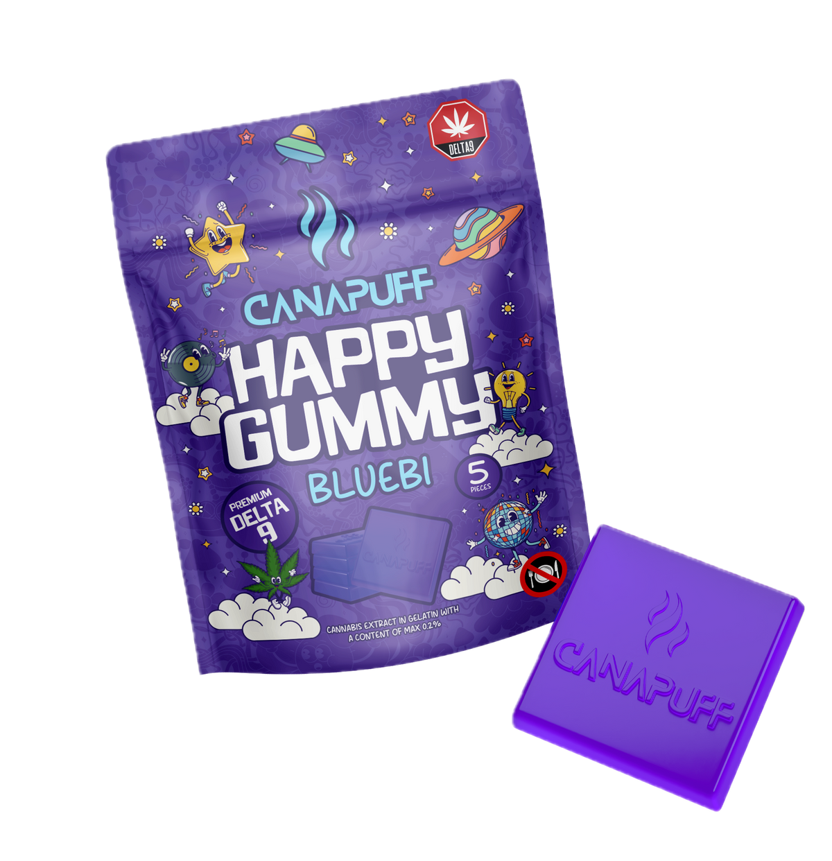 Gummies THC Delta 9 Myrtille x5 Canapuff