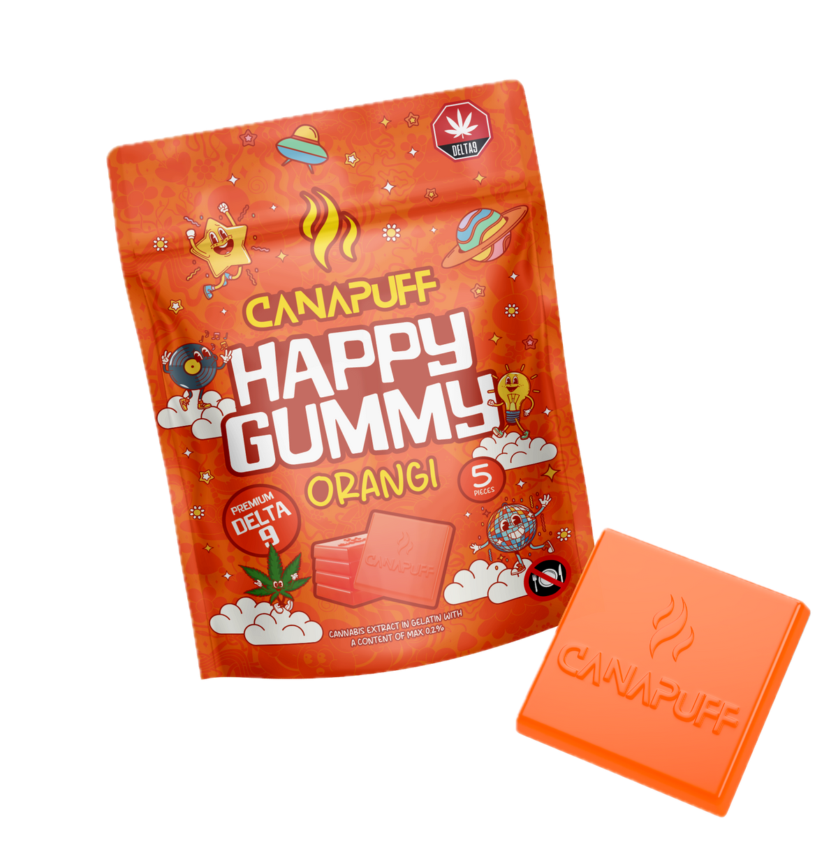 Gummies THC Delta 9 Orange x5 Canapuff